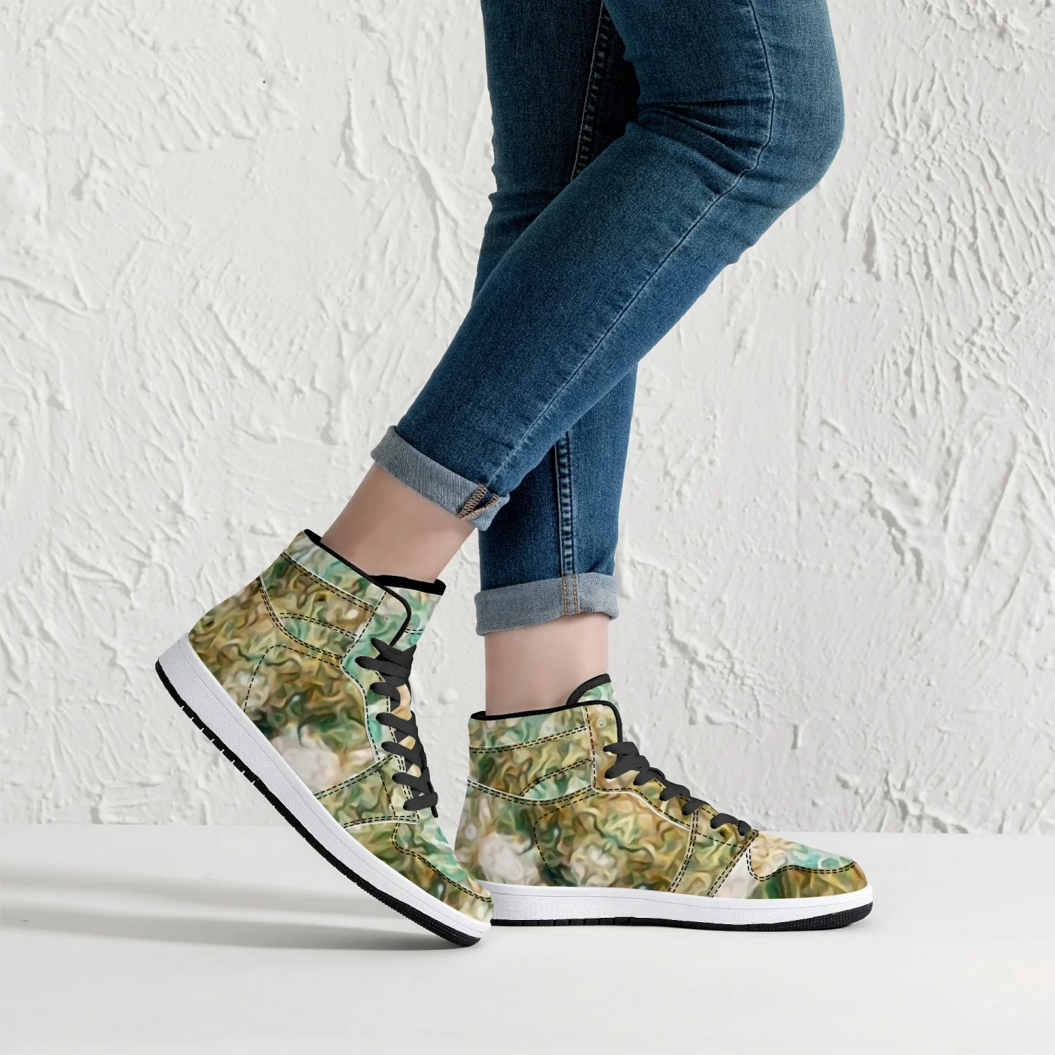 Amberwood Psychedelic Split-Style High-Top Sneakers - Image 6