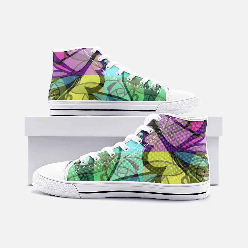 Pinwheel Pyxus Psychedelic Canvas High-Tops - Image 2
