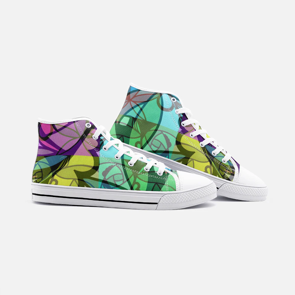 Pinwheel Pyxus Psychedelic Canvas High-Tops - Image 3