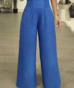 Plus Size High Waist Wide Leg Pants