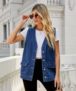Alternative view of Button Down Denim Vest
