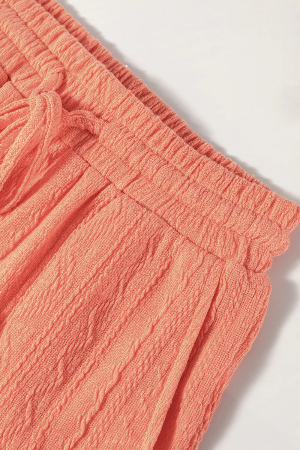 Texture Short Sleeve Top and Shorts Set - Image 7