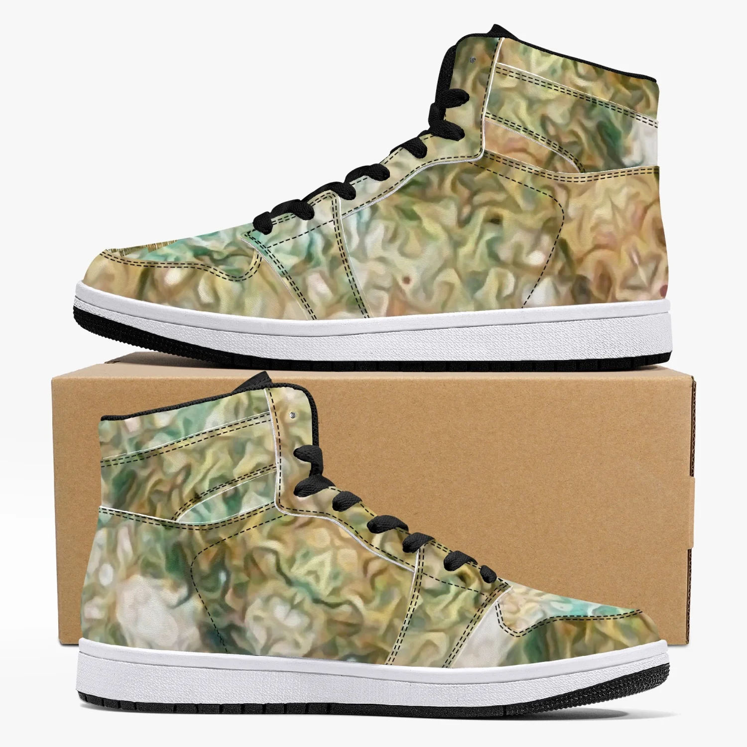 Amberwood Psychedelic Split-Style High-Top Sneakers - Image 8